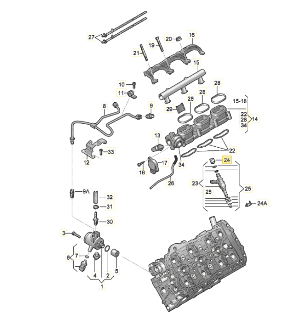 Original VW Klemmer 06D133036K