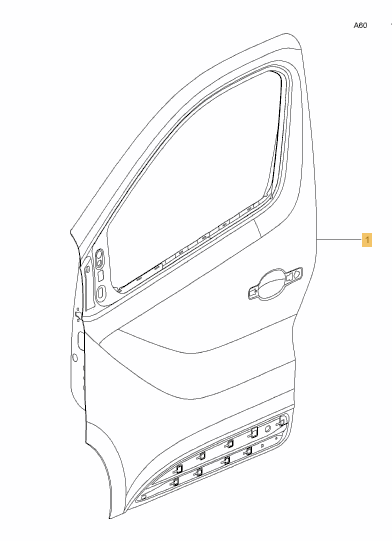 Original Opel fordør venstre 95528989