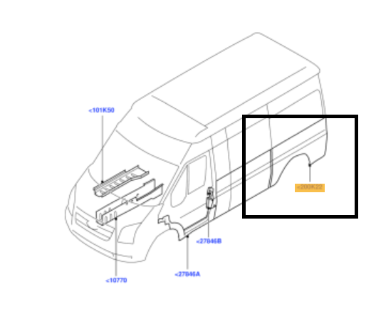 Original Ford bagskærm venstre 4398369