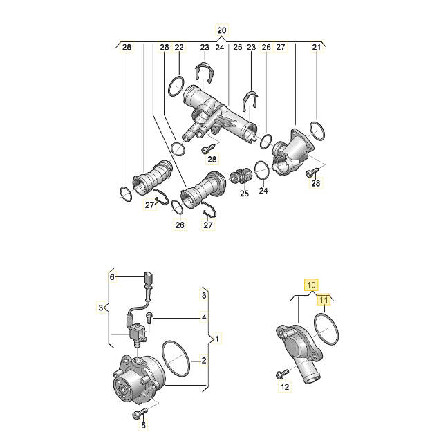 Original VW Vandstuds 04L121131A