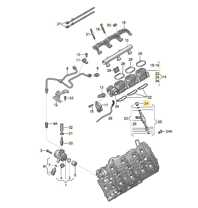 Original VW Klemmer 06D133036K