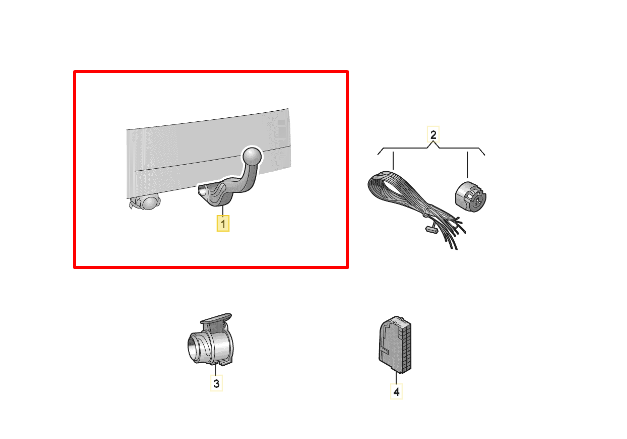 Originalt svingbart anhænger Audi A8 4N0092160